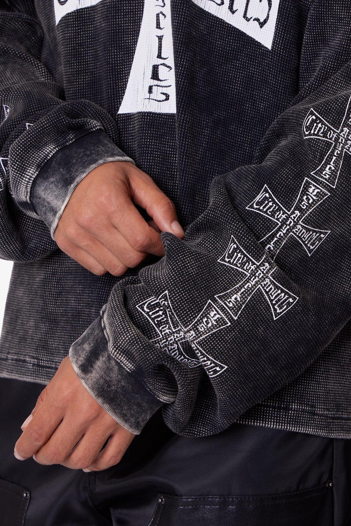 Washed LA Thermal Shirt - Washed Black Product Image