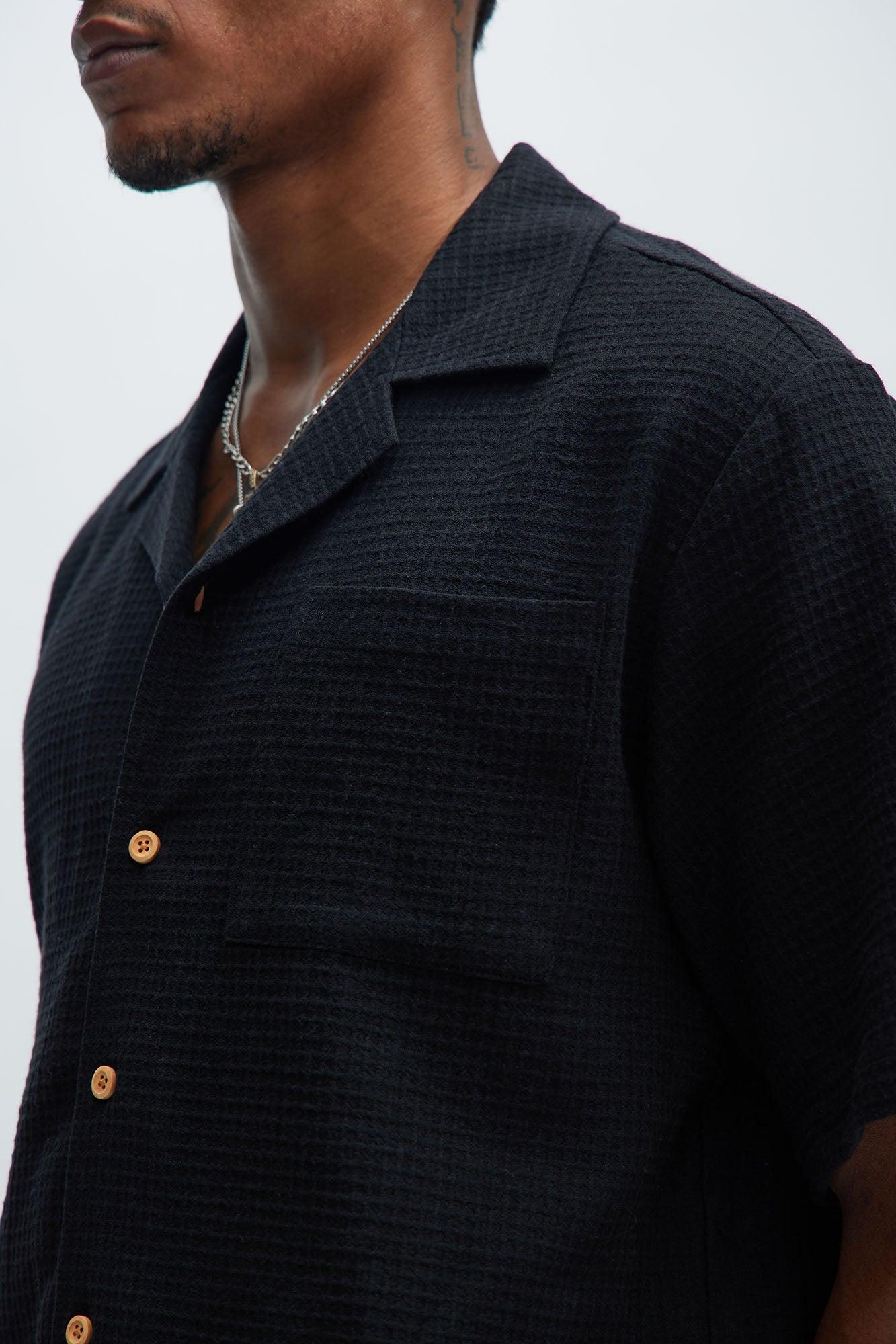 Belgian Textured Shirt - Black Product Image