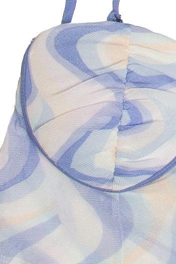 Blue Marble Mesh Bustier Product Image