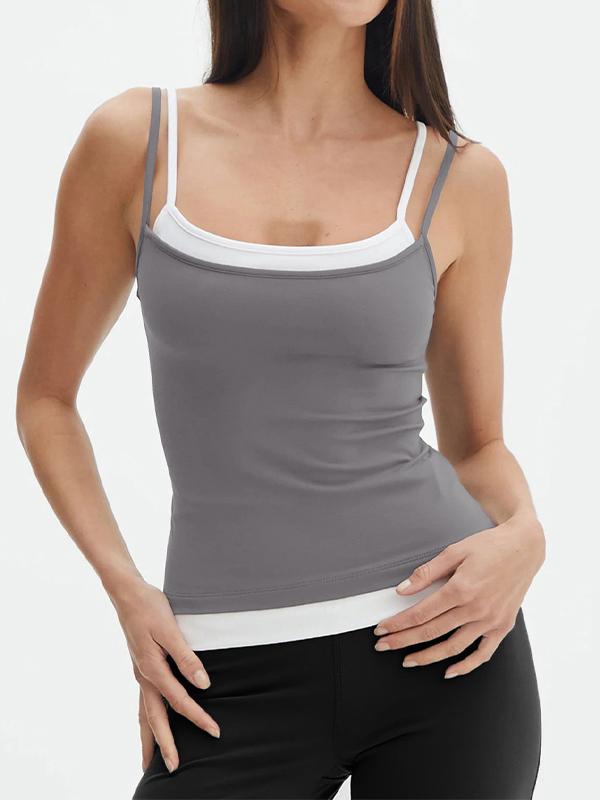 Contrast Fake Two Piece Cami Top Product Image