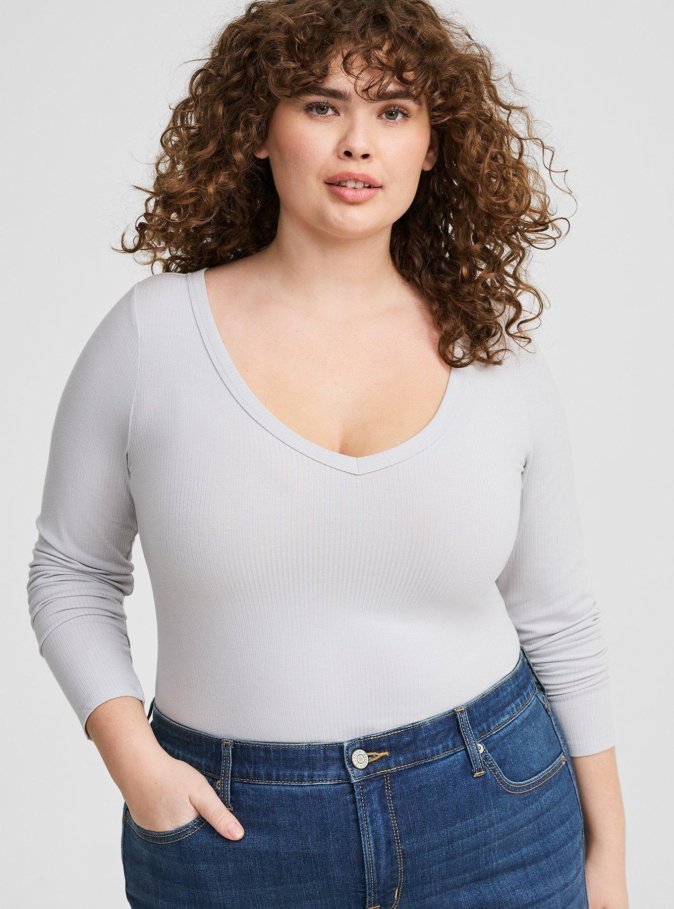 Ribbed V-Neck Top Product Image
