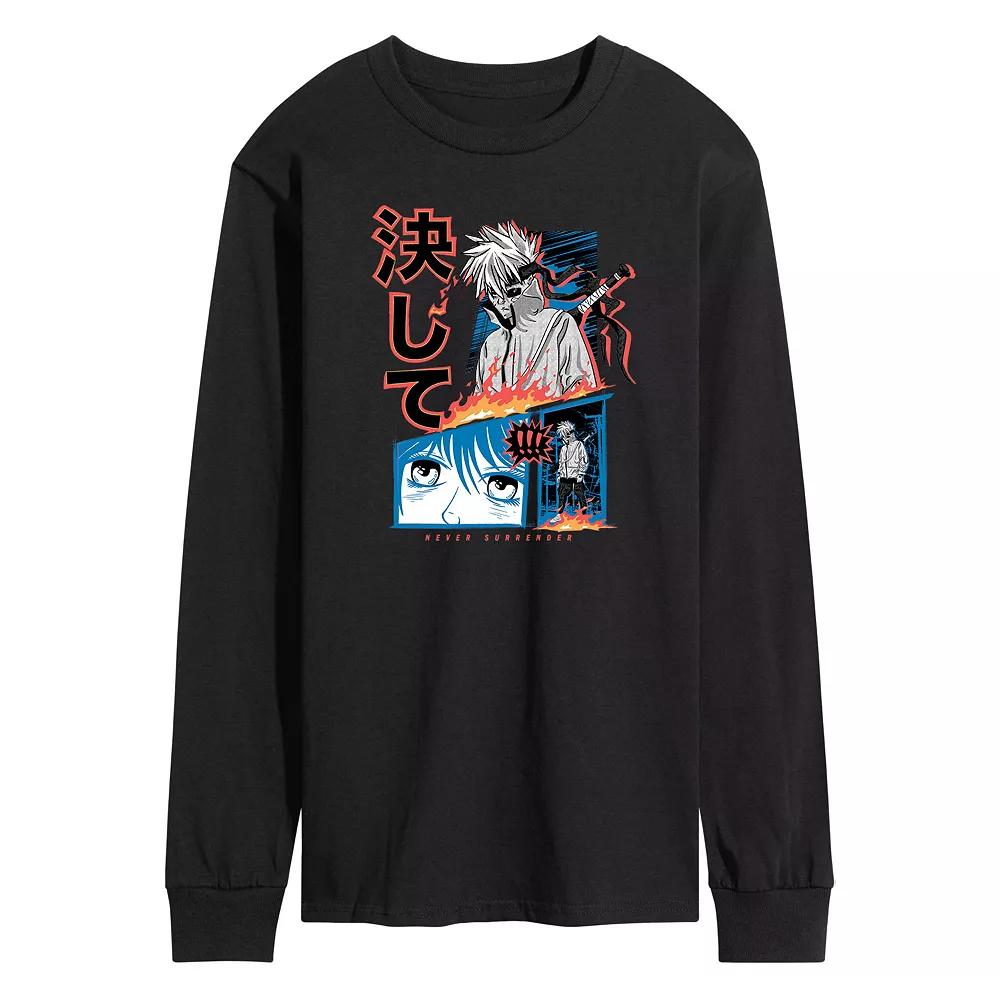 Men's Anime Never Surrender Long Sleeve Tee,  Product Image