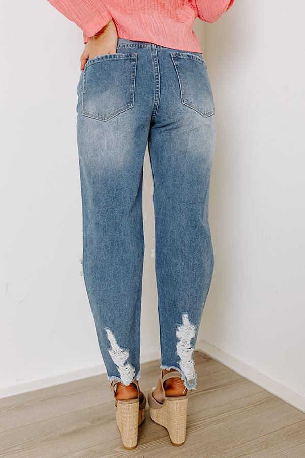The Beatriz High Waist Distressed Straight Leg Jean Product Image