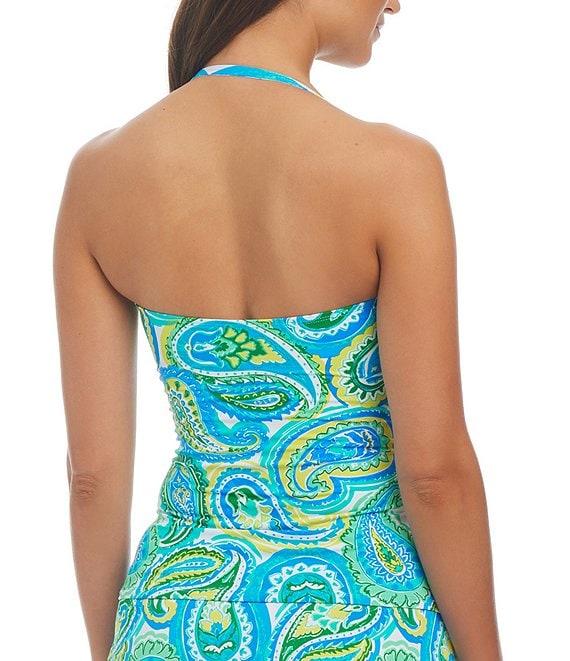 Bleu Rod Beattie More Is More Printed Sweetheart Strapless Neck Front Knot Bandini Swim Top Product Image