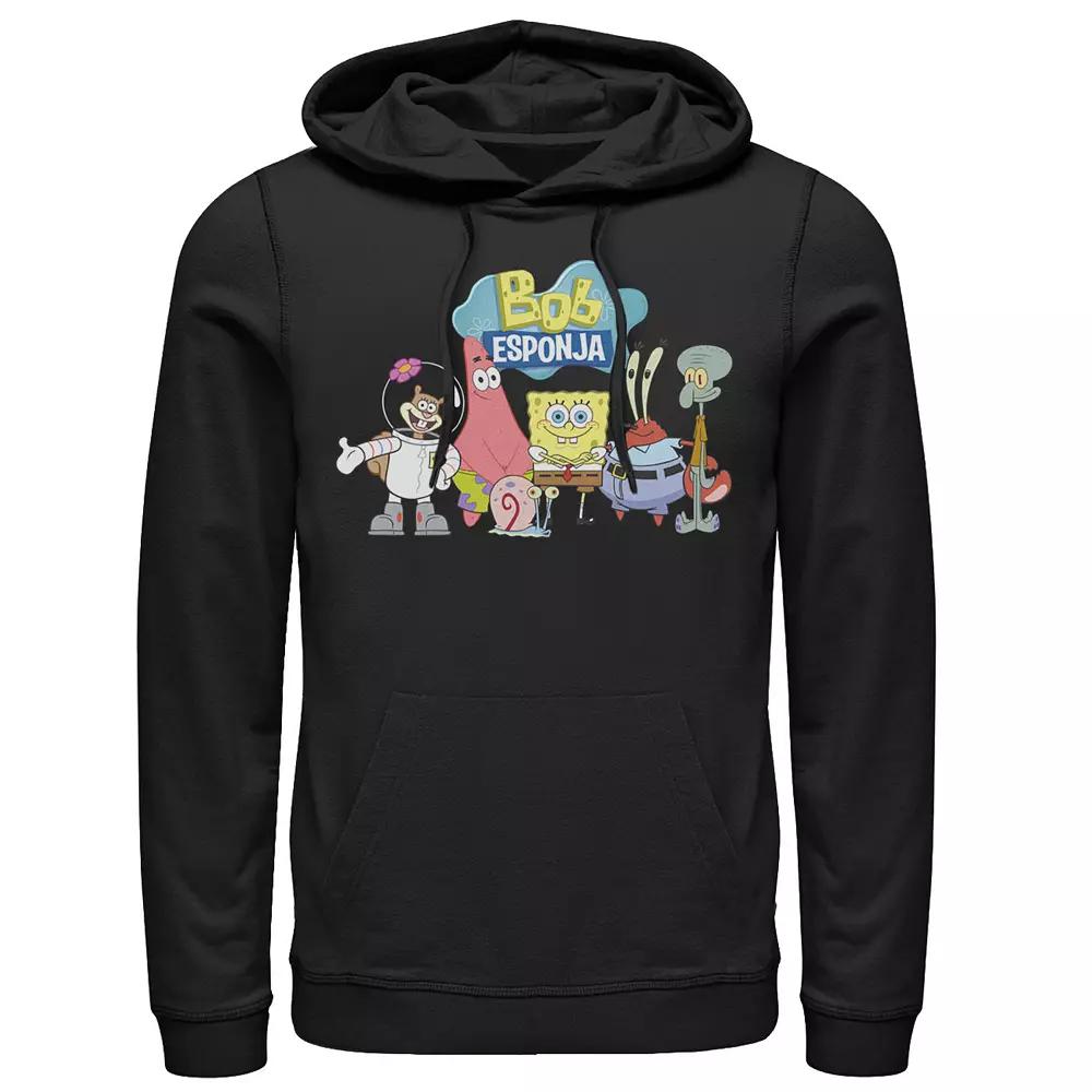 Men's Nickelodeon SpongeBob SquarePants Bob Esponja Happy Group Shot Graphic Hoodie,  Product Image