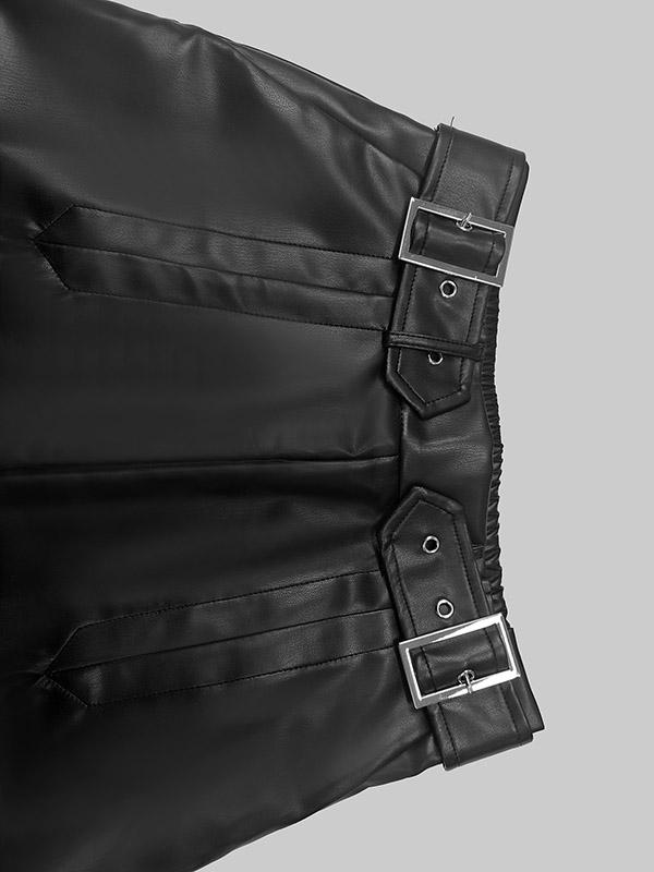 A-Line Loose Belted Solid Color Skirts Bottoms Product Image