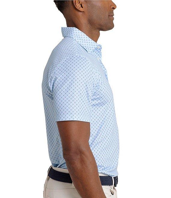 Southern Tide Driver Fin-Tastic Catch Printed Short Sleeve Polo Shirt Product Image