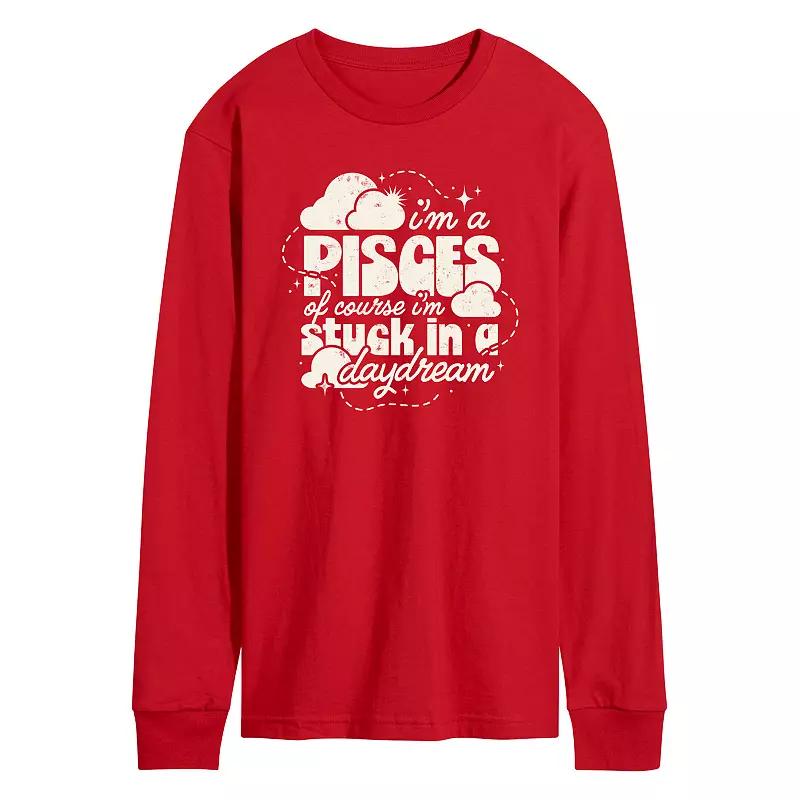 Men's I'm A Pisces Daydream Long Sleeve Graphic Tee,  Product Image