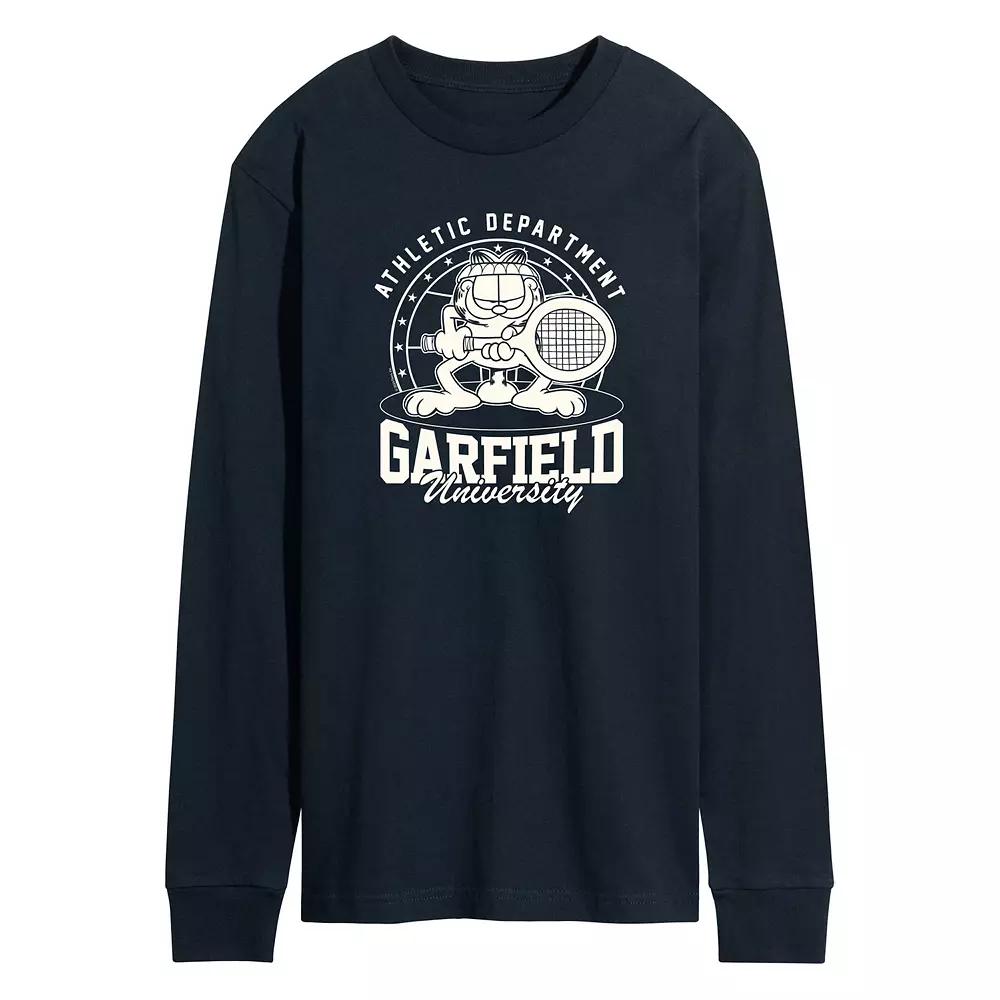 Men's Garfield Tennis Long Sleeve Graphic Tee,  Product Image