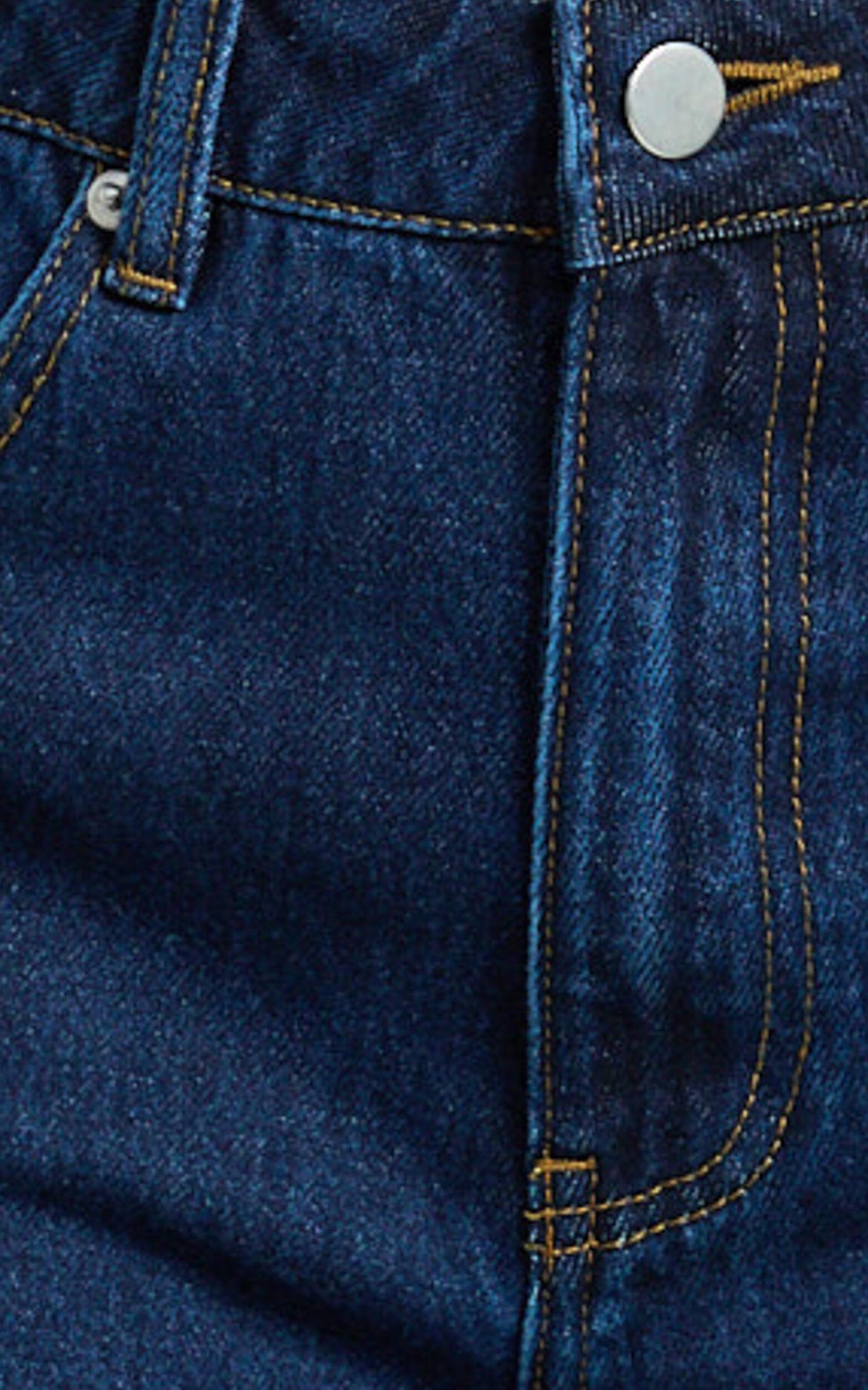 Abbie Jeans - Mid Rise Straight Leg Recycled Denim Jeans in Indigo Wash Product Image