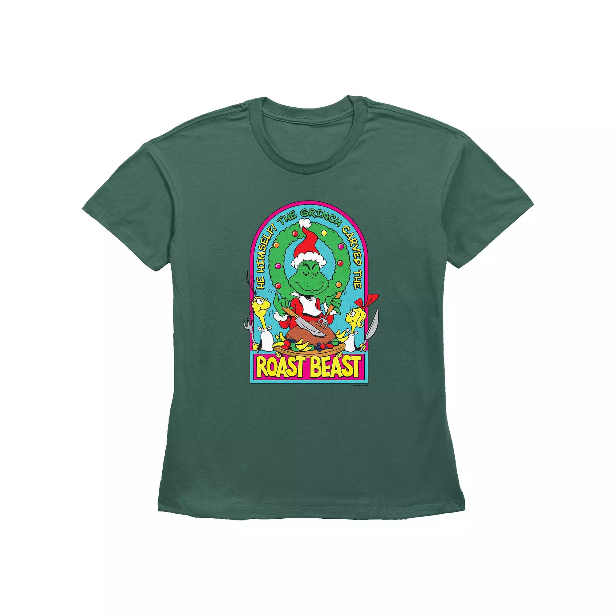 Women's Dr. Seuss Grinch Roast Beast Graphic Tee,  Product Image
