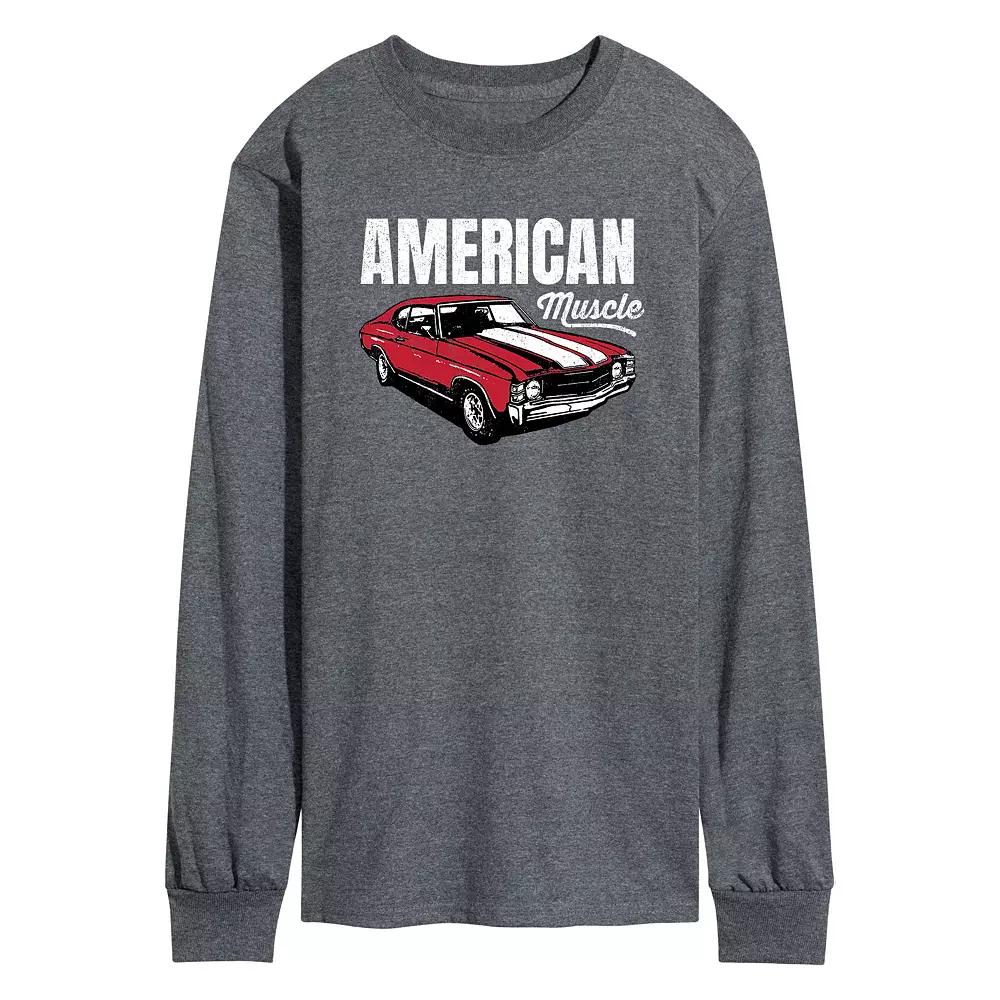 Men's American Muscle Long Sleeve Graphic Tee,  Product Image