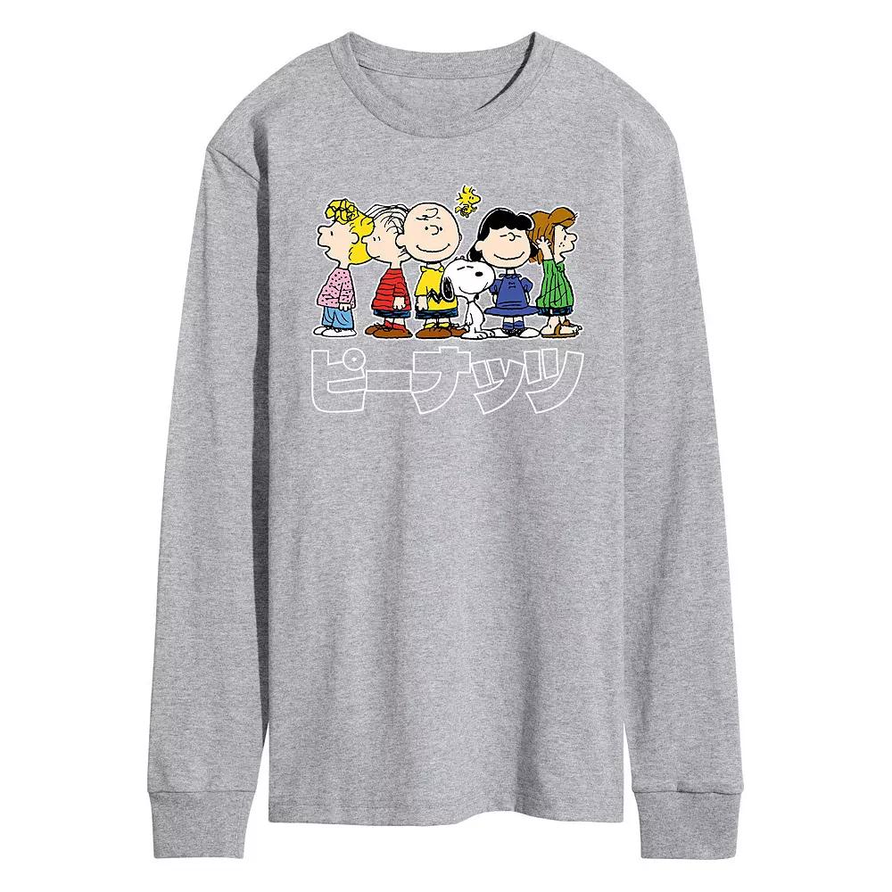 Men's Peanuts Kanji Group Long Sleeve Tee,  Product Image
