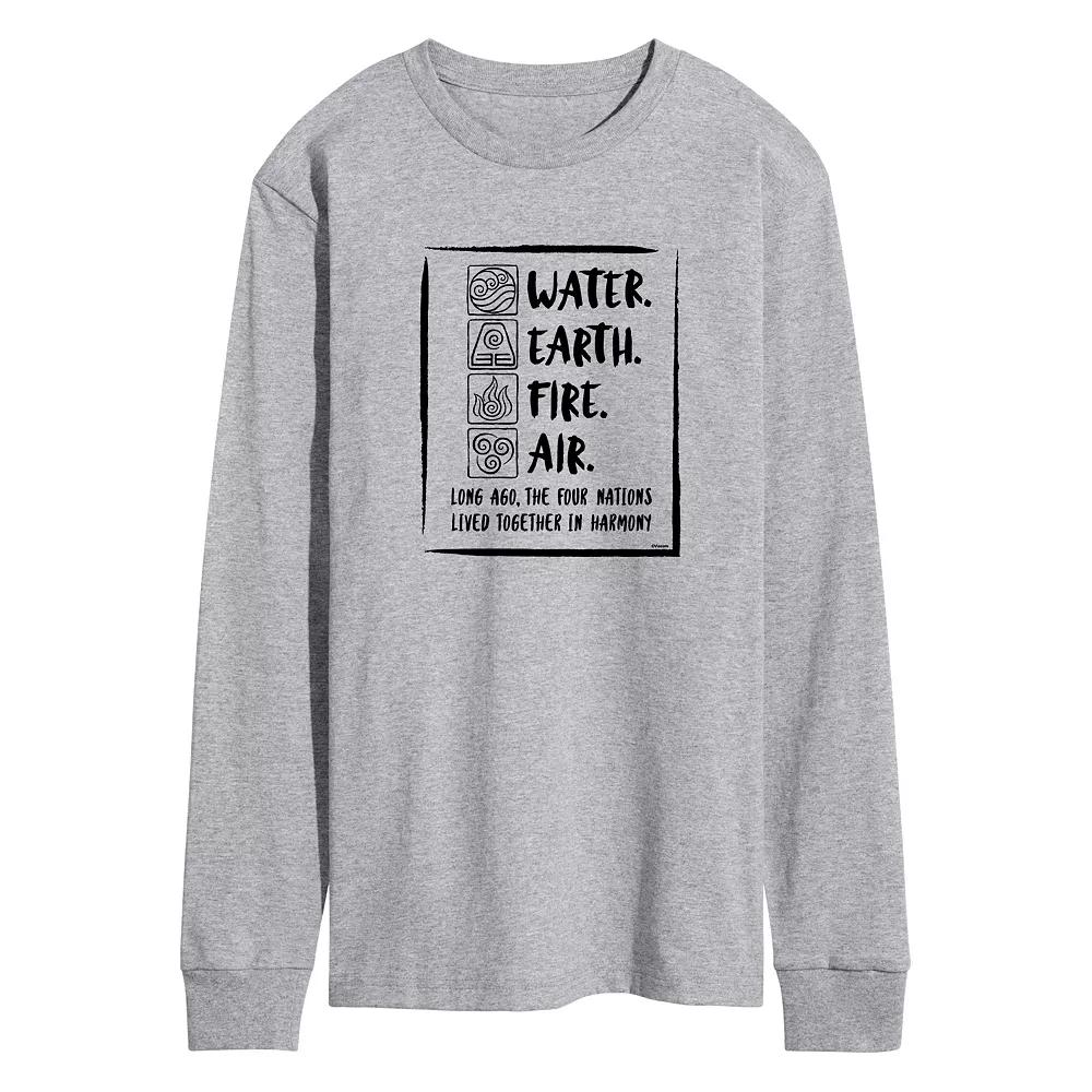 Men's Avatar Water Fire Tee, Size: Medium, Gray Product Image