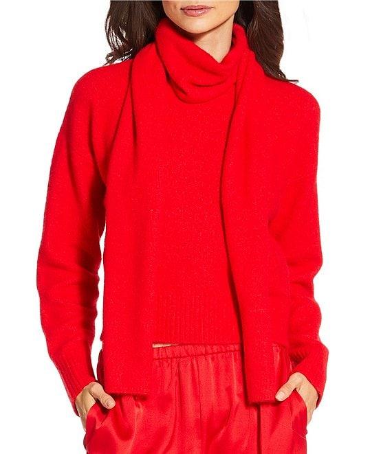 Gianni Bini Everyday Long Sleeve Crew Neck Sweater Scarf Set Product Image