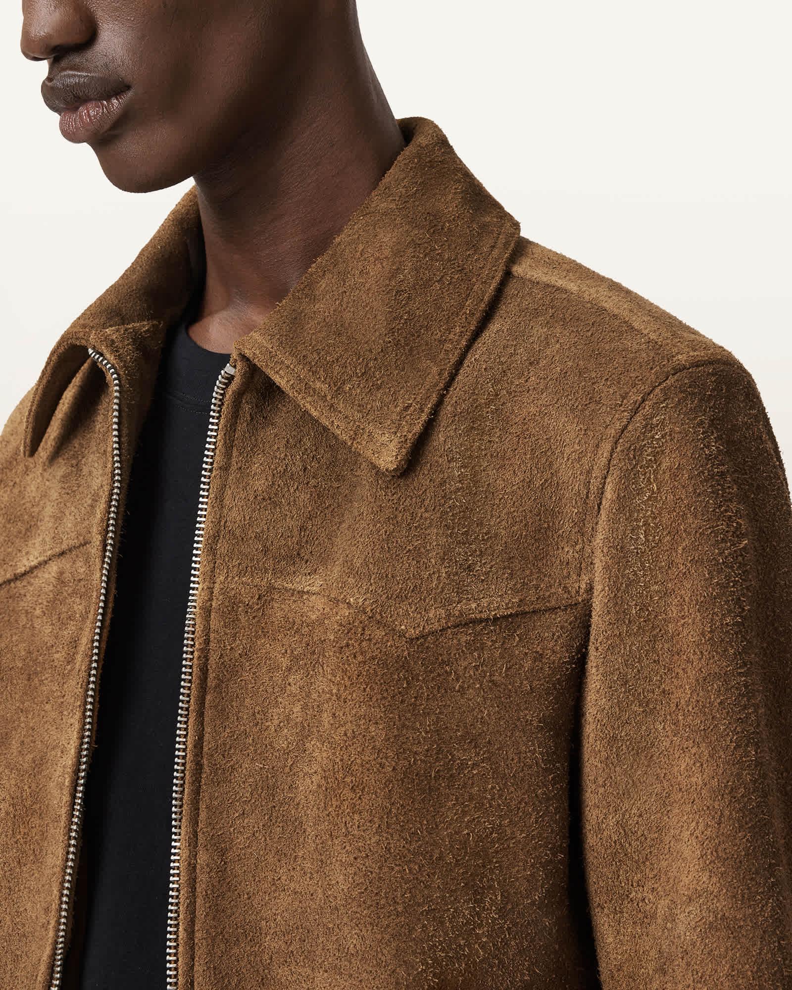 Dellcot Suede Jacket TOBACCO BROWN | ALLSAINTS US Product Image