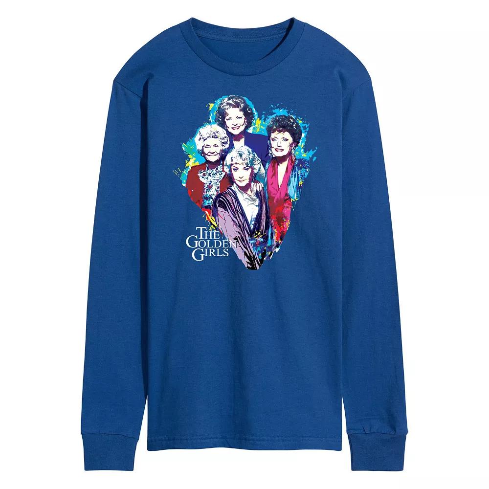 Men's Golden Girls Paint Splatter Long Sleeve Tee,  Product Image