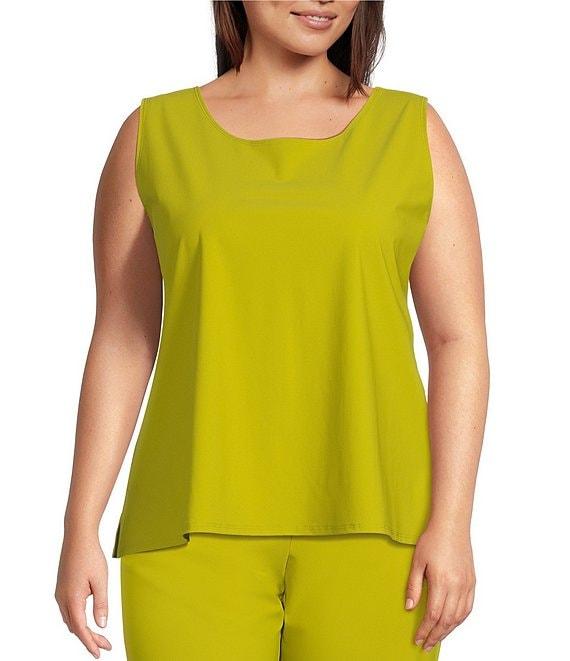 IC Collection Plus Prada Knit Scoop Neck Sleeveless Tank Product Image