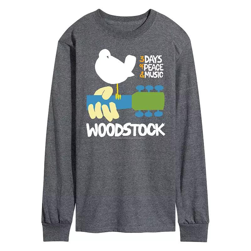 Mens Woodstock Poster Long Sleeve Graphic Tee Product Image