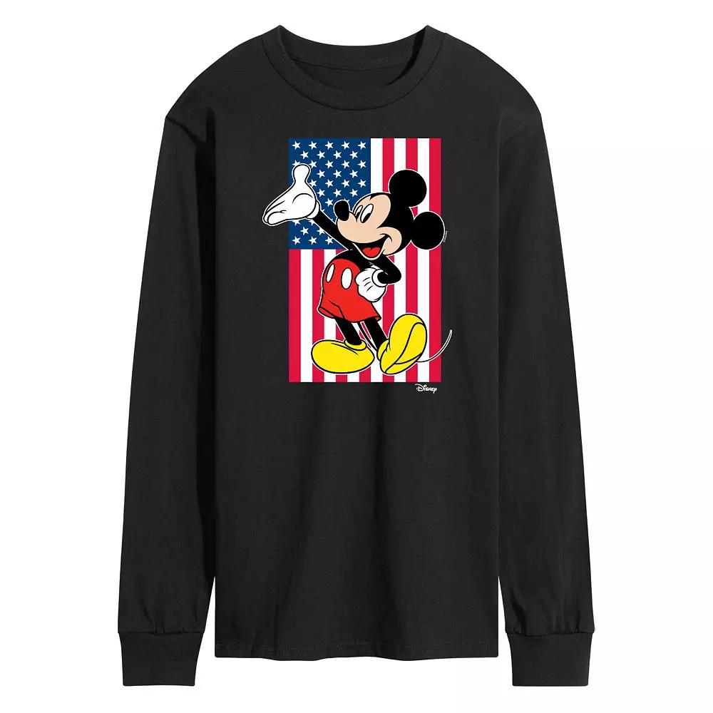 Disney's Mickey Mouse Men's Flag Long Sleeve,  Product Image
