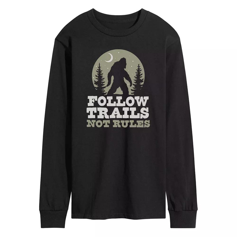 Men's Follow Trails Not Rules Sasquatch Long Sleeve Tee,  Product Image