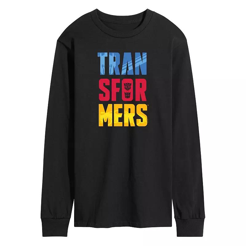 Men's Transformers Logo Long Sleeve Graphic Tee,  Product Image