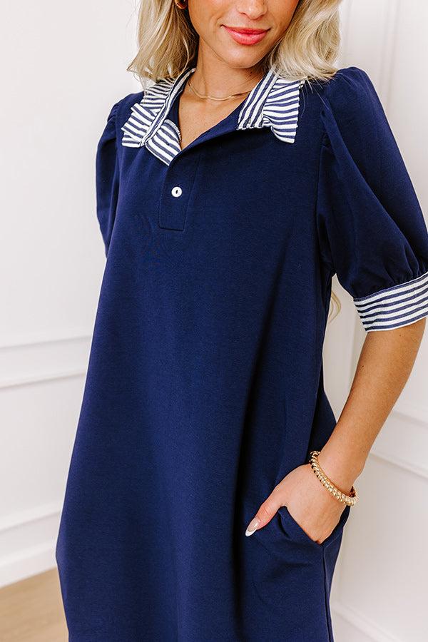 Yacht Club Livin' Mini Dress in Navy Product Image