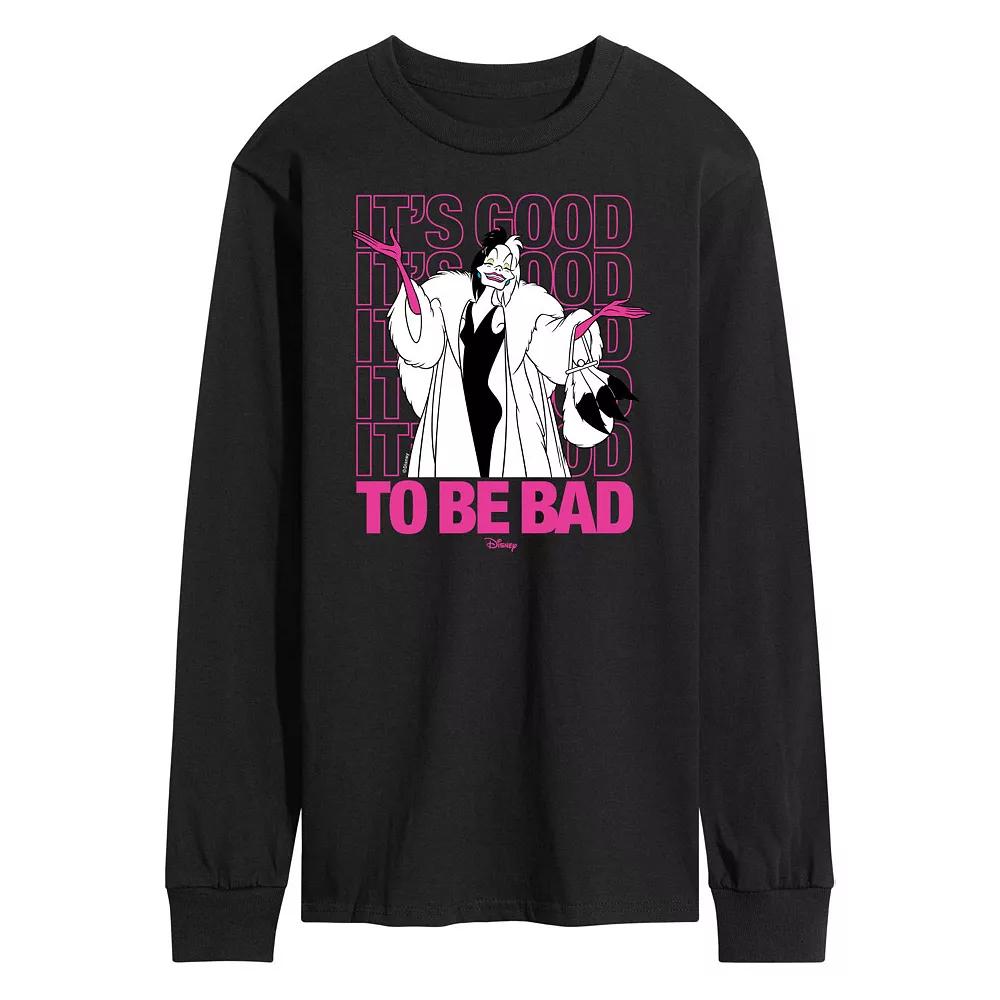 Disney Villains Men's It's Good To Be Bad Long Sleeve Graphic Tee,  Product Image