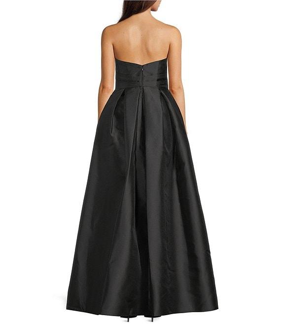 Donna Karan Sweetheart Neck Strapless Mikado Twill Satin Dress Product Image