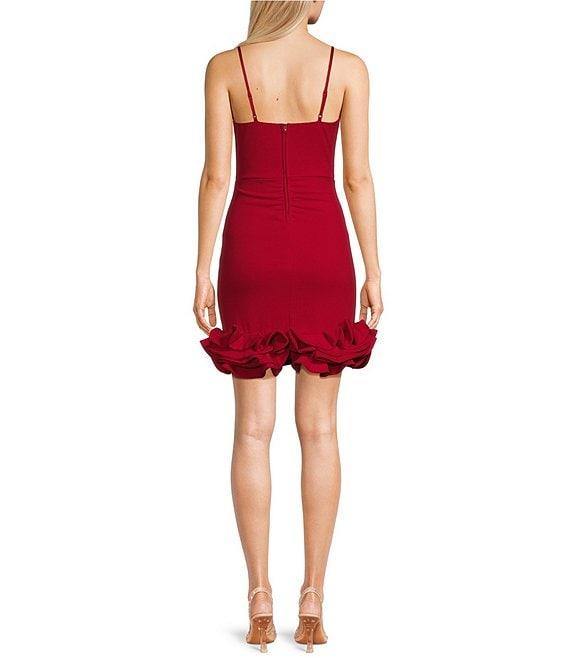 Honey and Rosie Spaghetti Strap Origami Ruffle Short Princess Dress Product Image