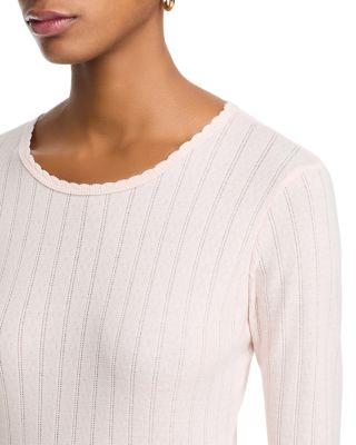 Pointelle Long Sleeve Top Product Image