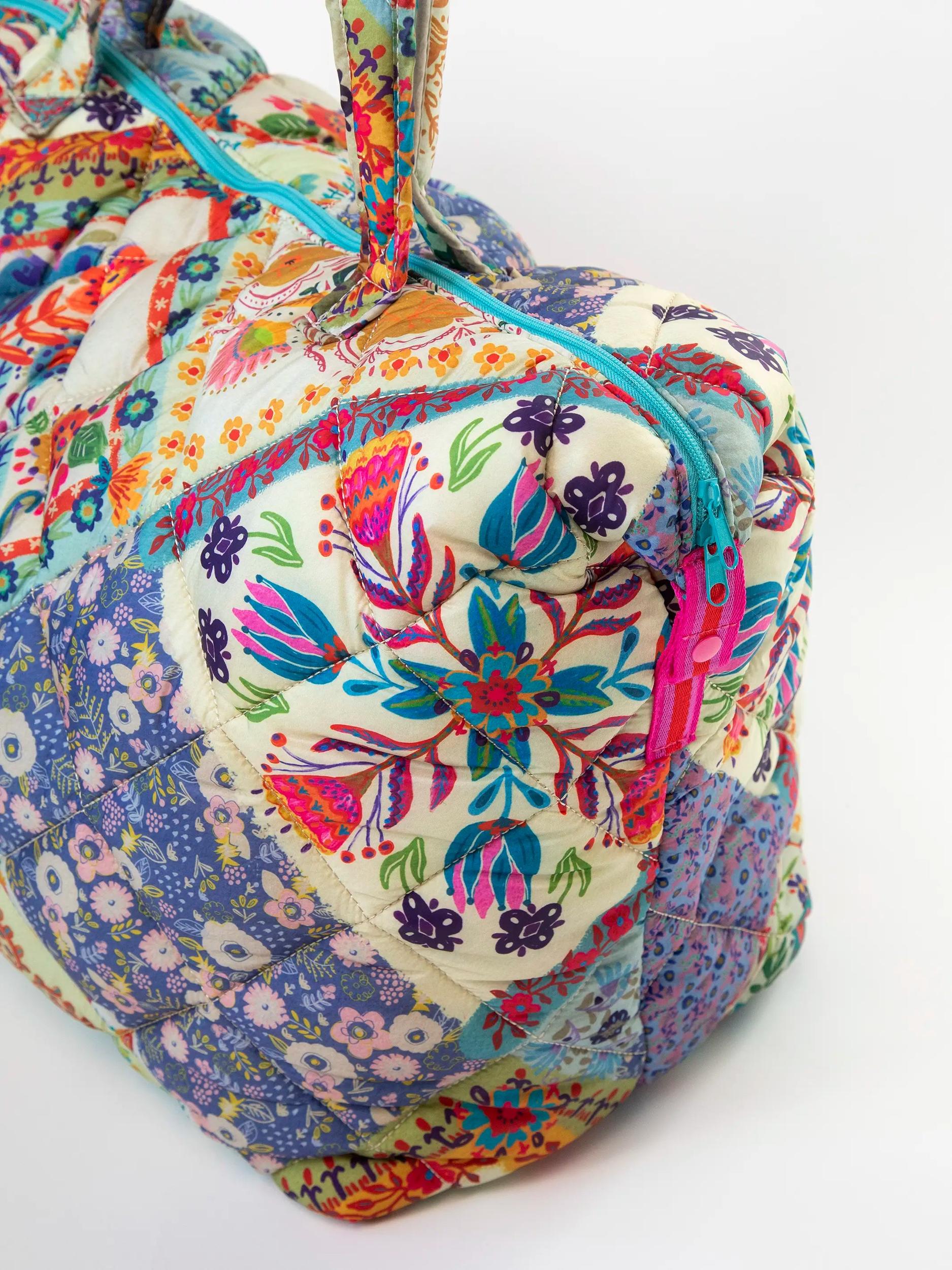 Puffy Weekender Bag - Mandala Folk Patchwork Product Image