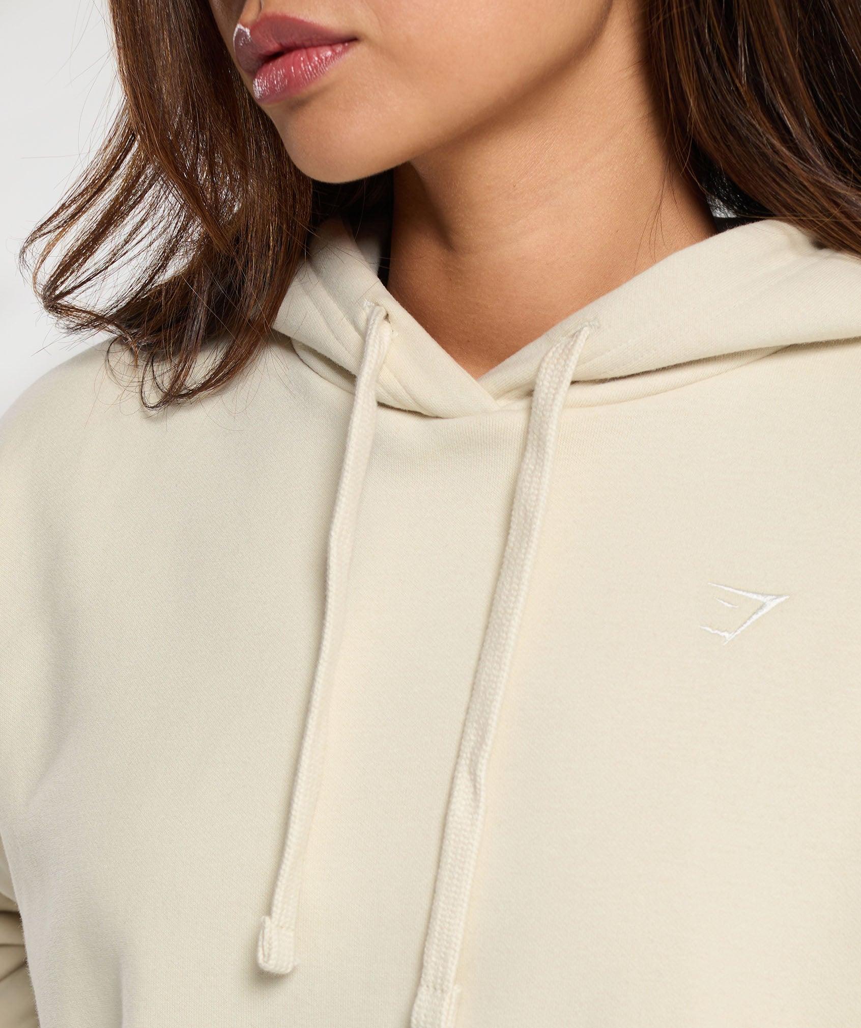 Gymshark Fleece Oversized Hoodie - Ecru White Female Product Image