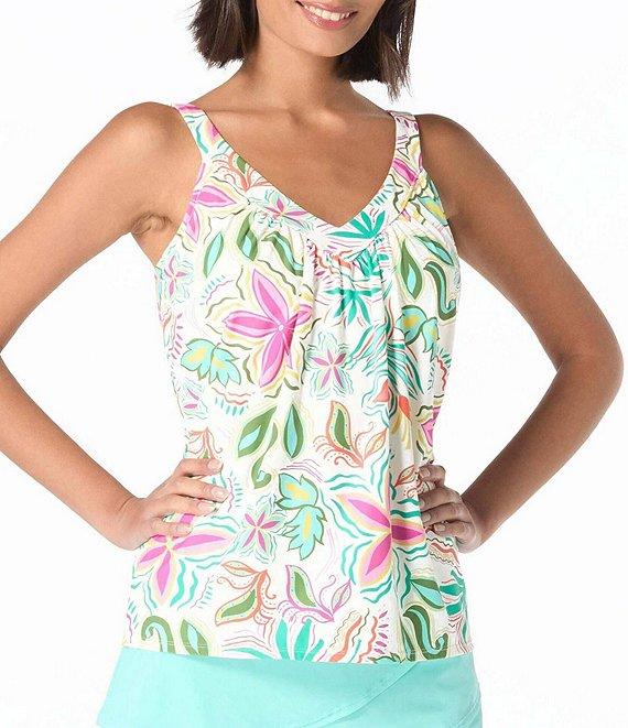 Coco Reef Classic Solids Mesh Layered Swim Skort Product Image