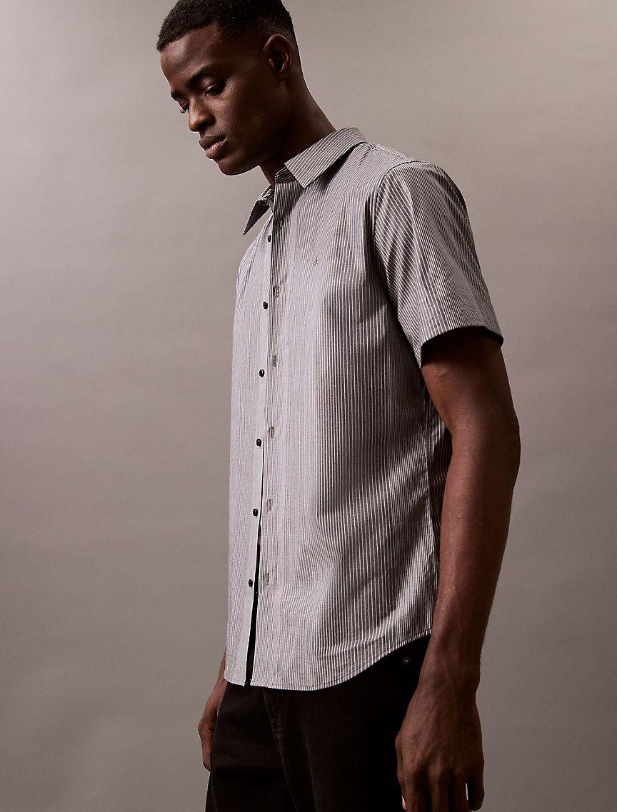 Stripe Slim Button-Down Shirt Product Image
