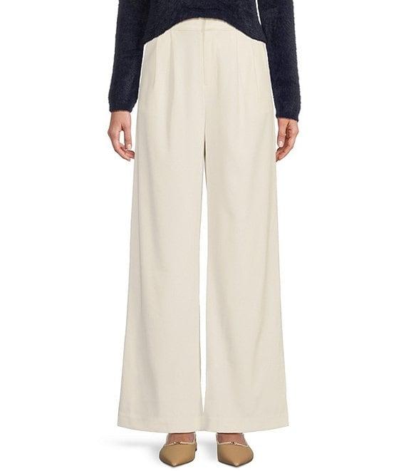 Sadie & Sage Midday Latte Front Pleated Pants Product Image