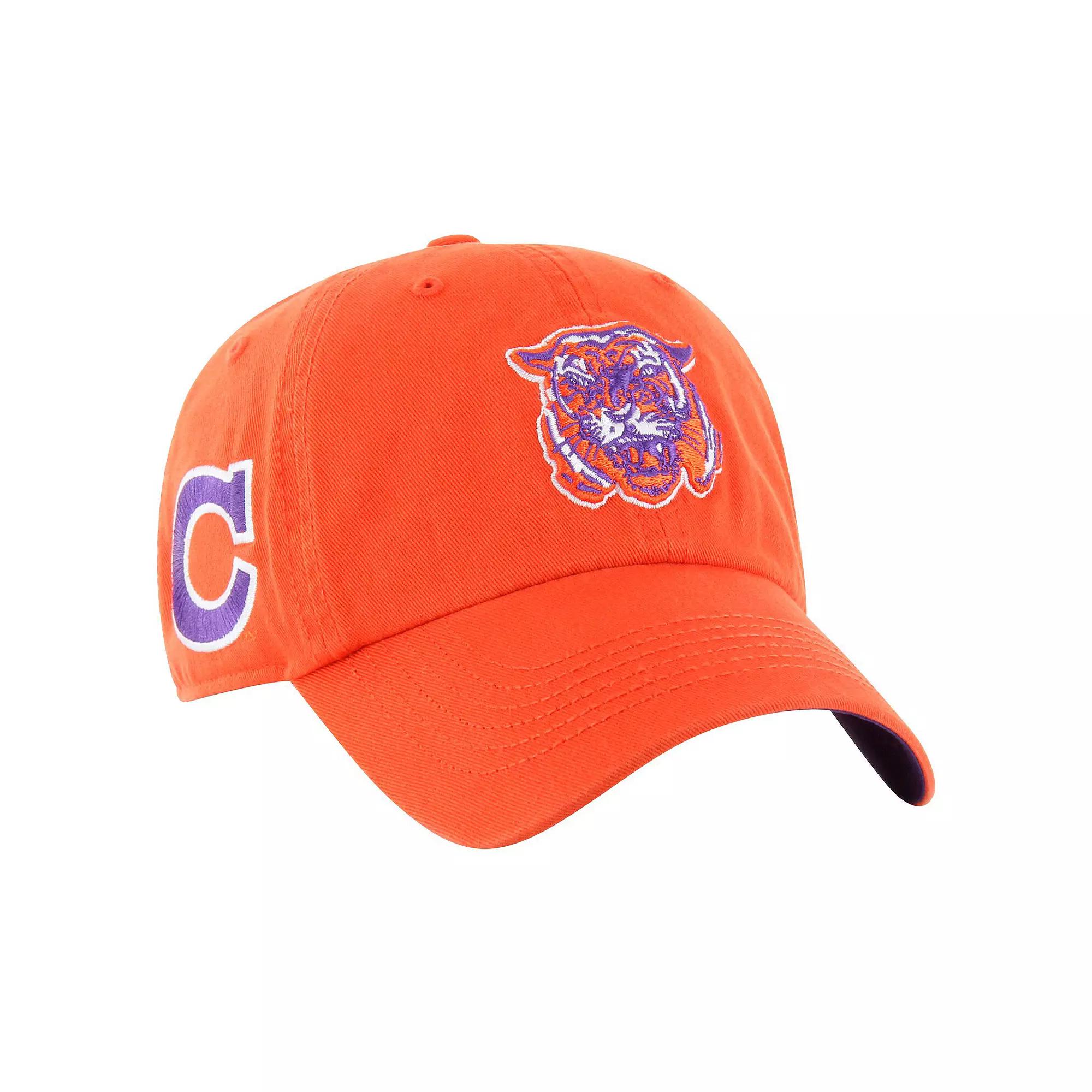 Men's '47 Orange Clemson Tigers Vintage Sure Shot Franchise Fitted Hat, Size: Medium Product Image