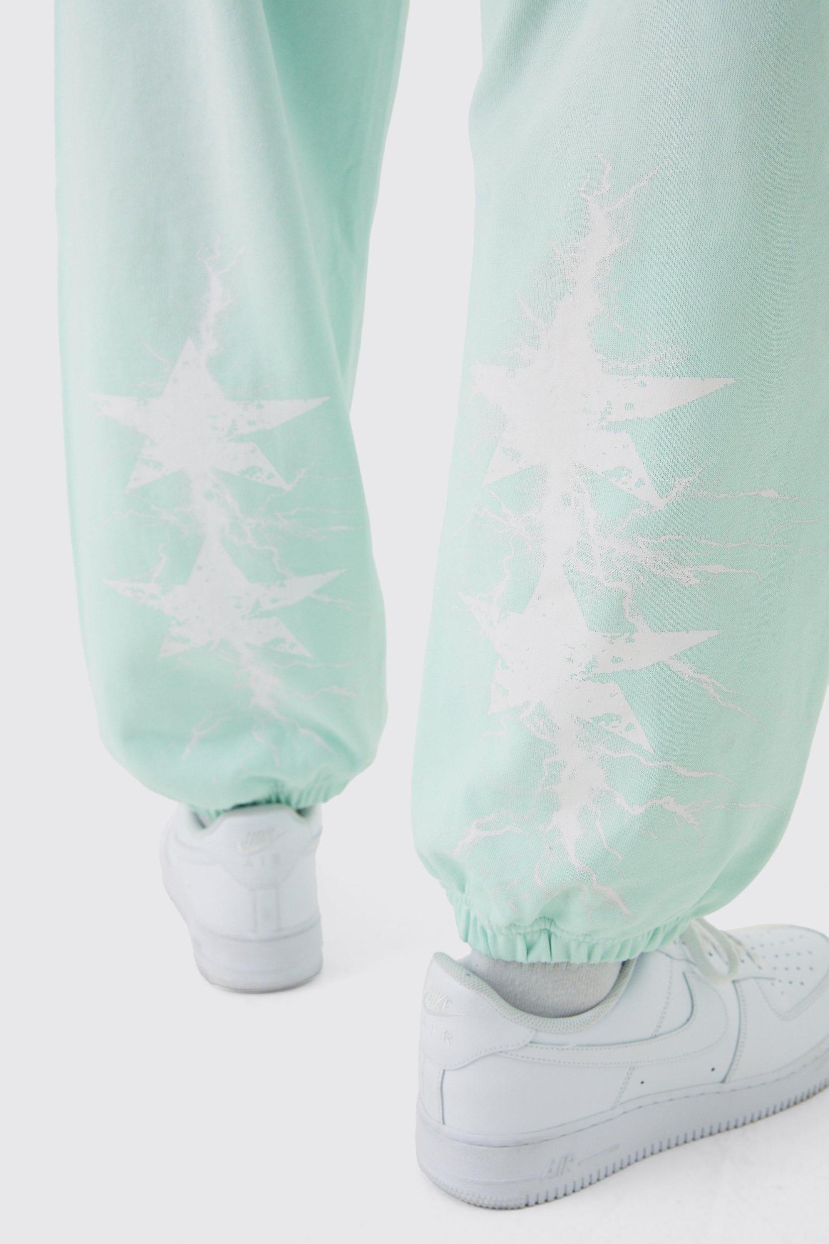 Oversized Worldwide Spray Wash Printed Sweatpants | boohooMAN USA Product Image
