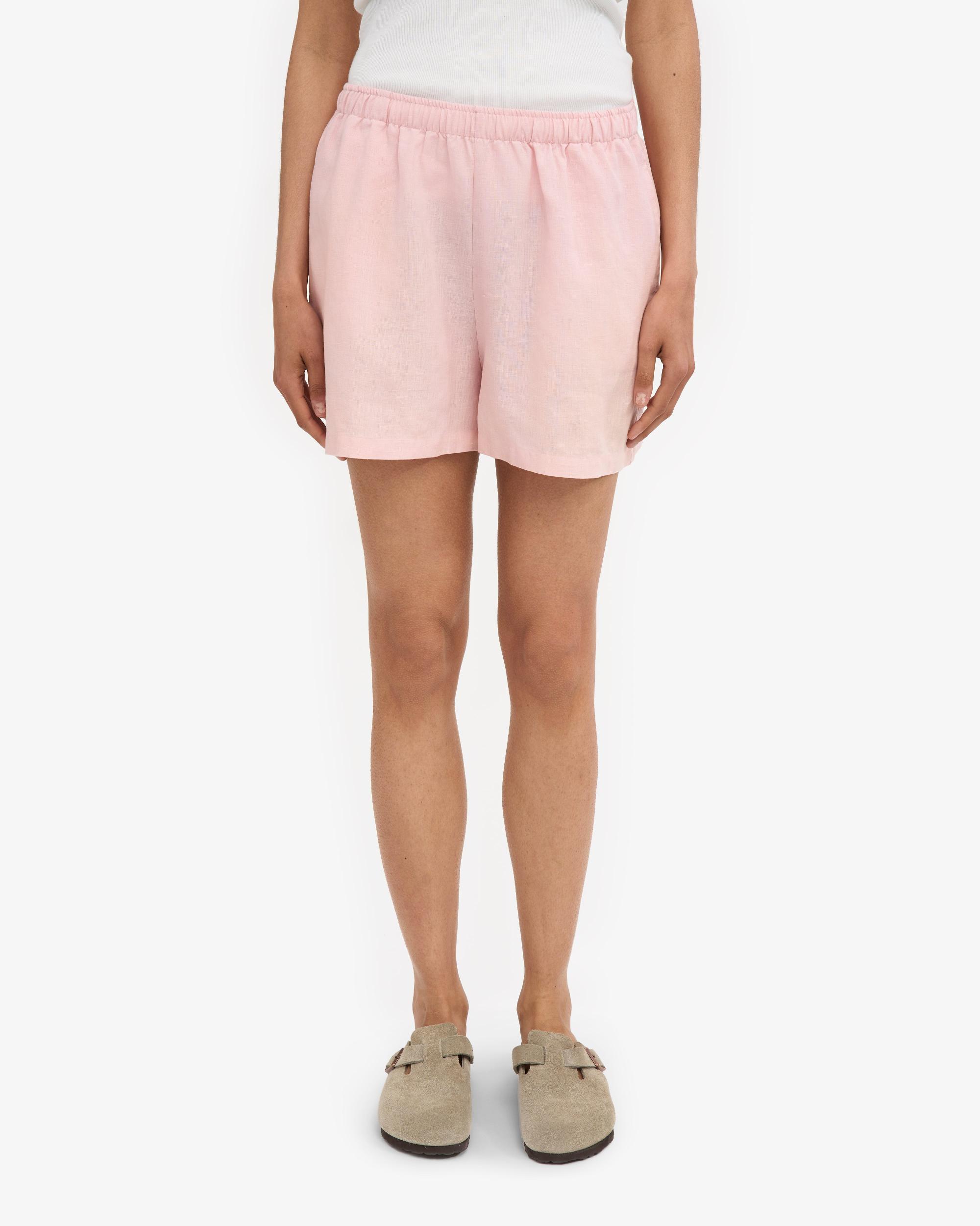 Linen Shorts - Faded Pink Product Image