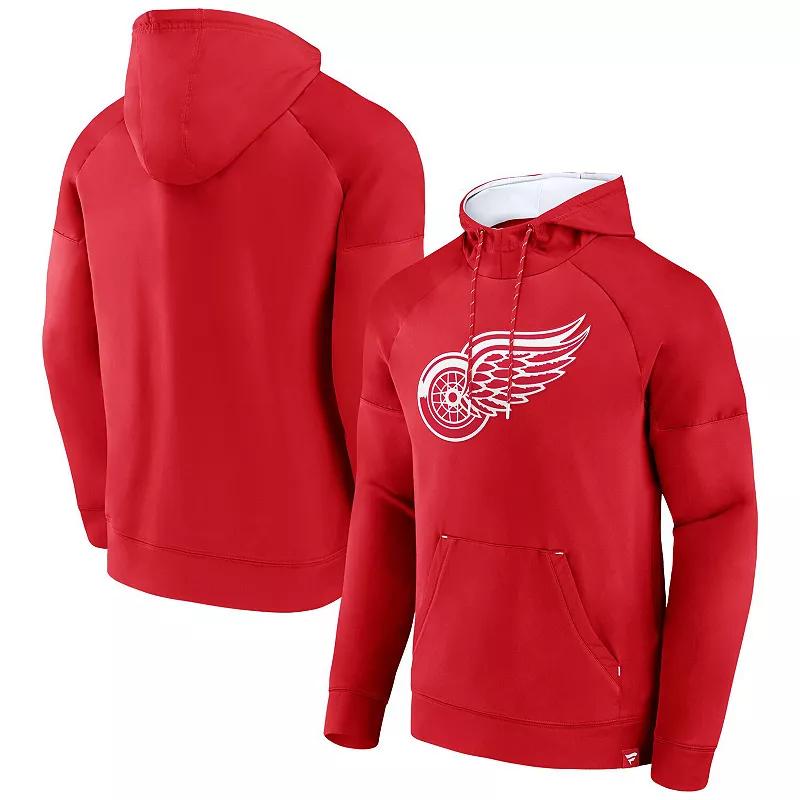 Mens Fanatics Detroit Wings Iconic Defender Raglan Pullover Hoodie Product Image
