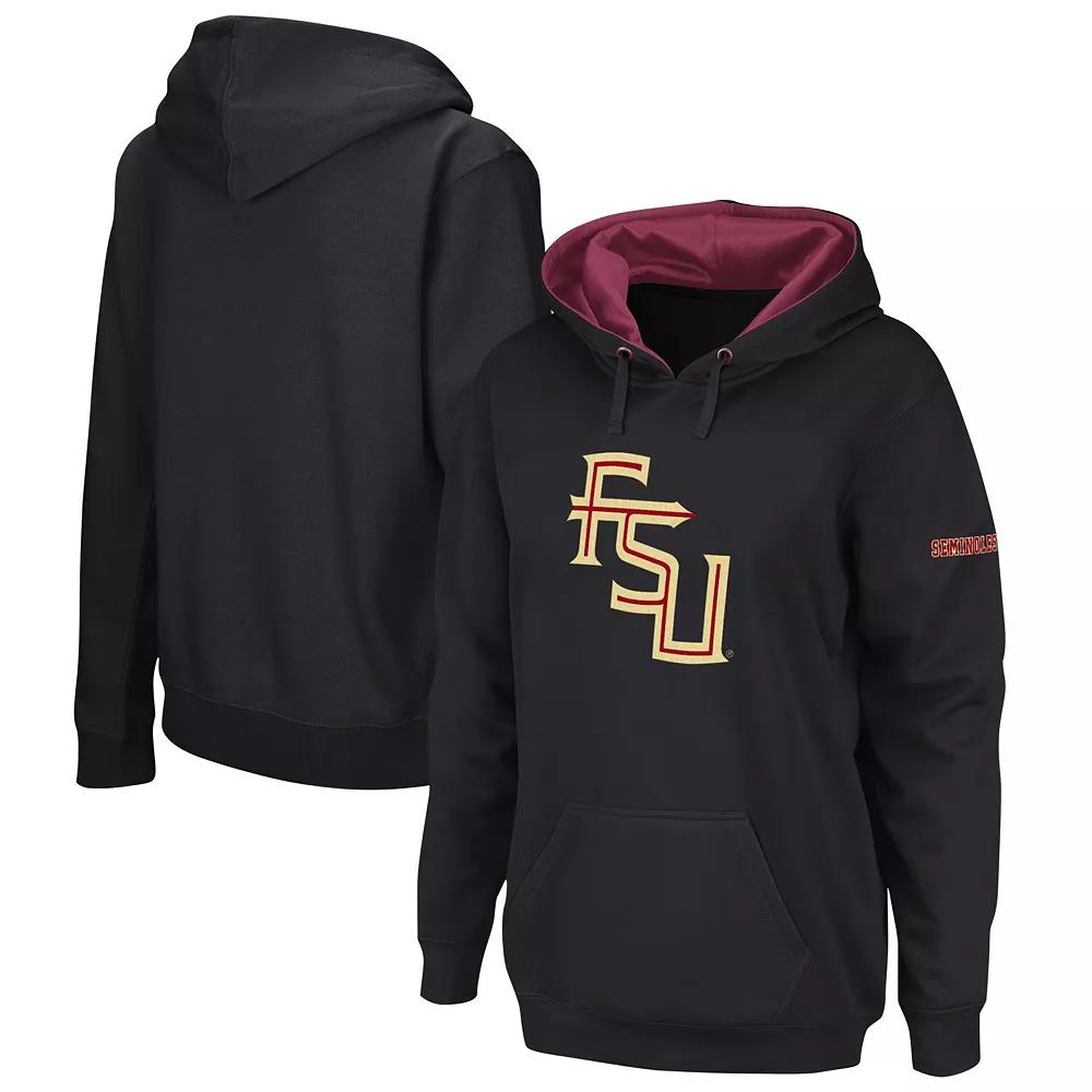 Women's Colosseum Black Florida State Seminoles Big Logo Pullover Hoodie,  Product Image