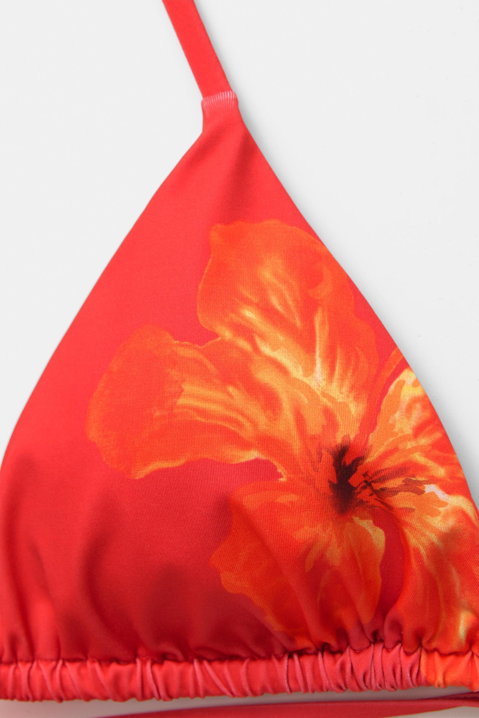 Floral triangle bikini top Product Image