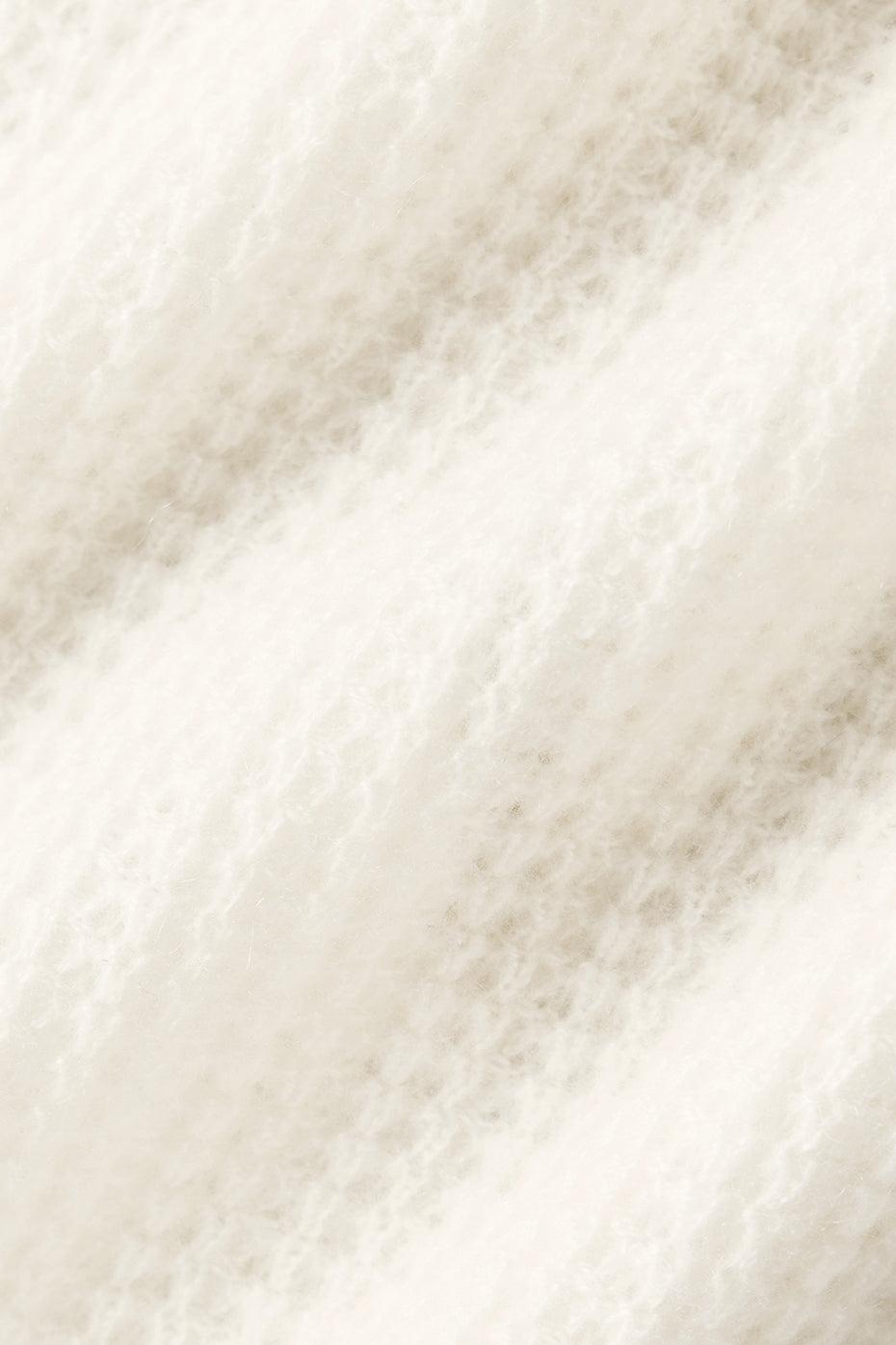 Cashmere Plush Waffle Polo Tee - Ivory Product Image