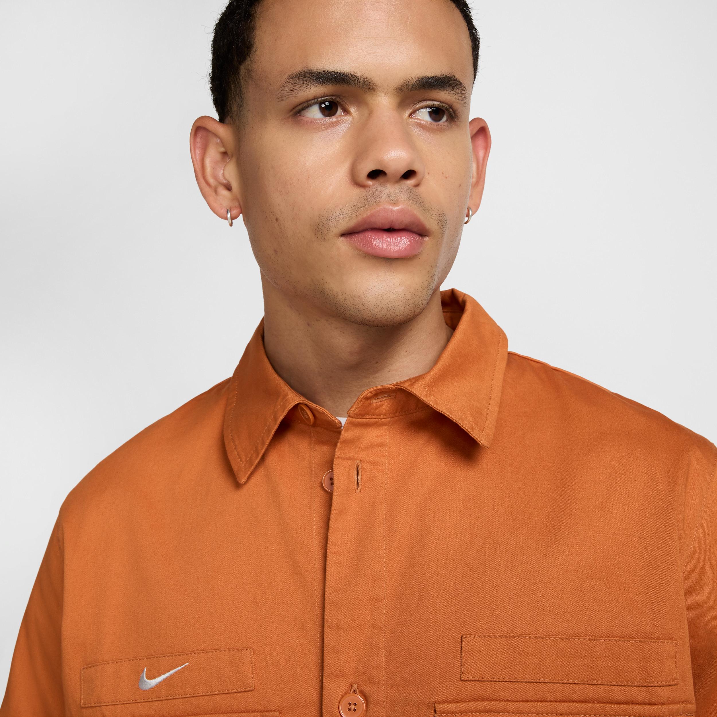 Club Amrica Nike Mens Life Woven Military Short-Sleeve Button-Down Shirt | FQ7829-831 Product Image