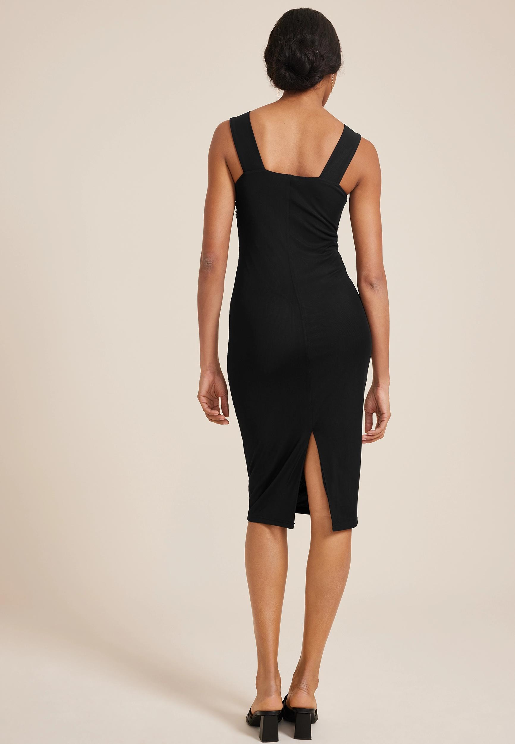 Maurices Womens Bare Ruched Square Neck Midi Dress Product Image