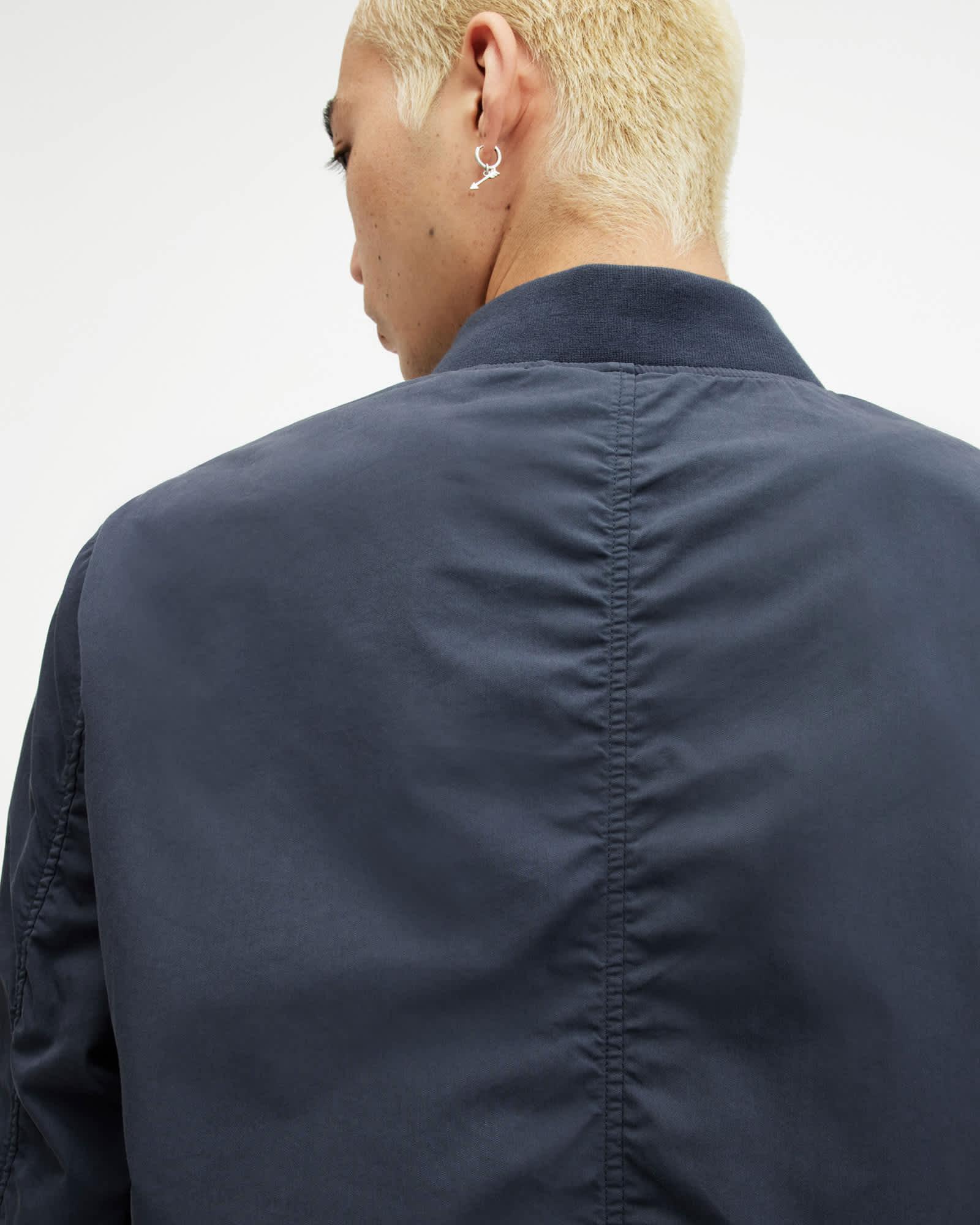 Bassett Ramskull Bomber Jacket COMMAND BLUE | ALLSAINTS US Product Image