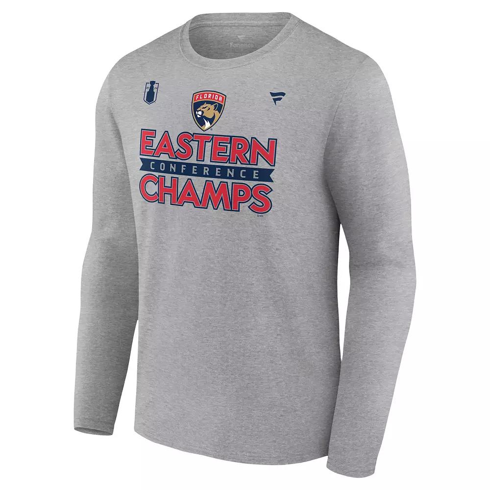 Men's Fanatics NHL Florida Panthers 2024 Conference Finals Champs Locker Room Long Sleeve Tee, Size: 5XL, Pnt Gray Product Image