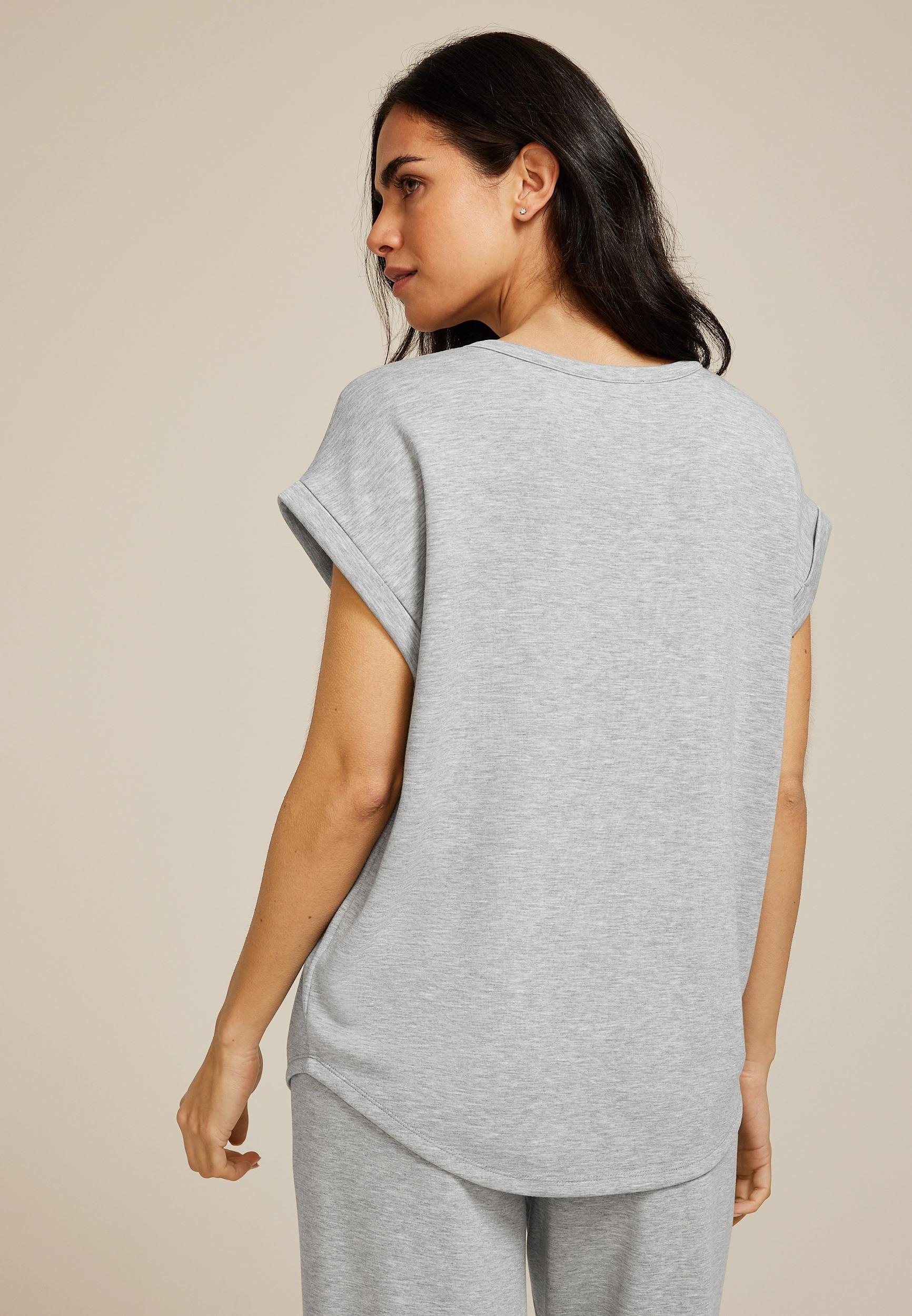 Heathered Cloud Scuba Knit Crew Neck Tee Product Image