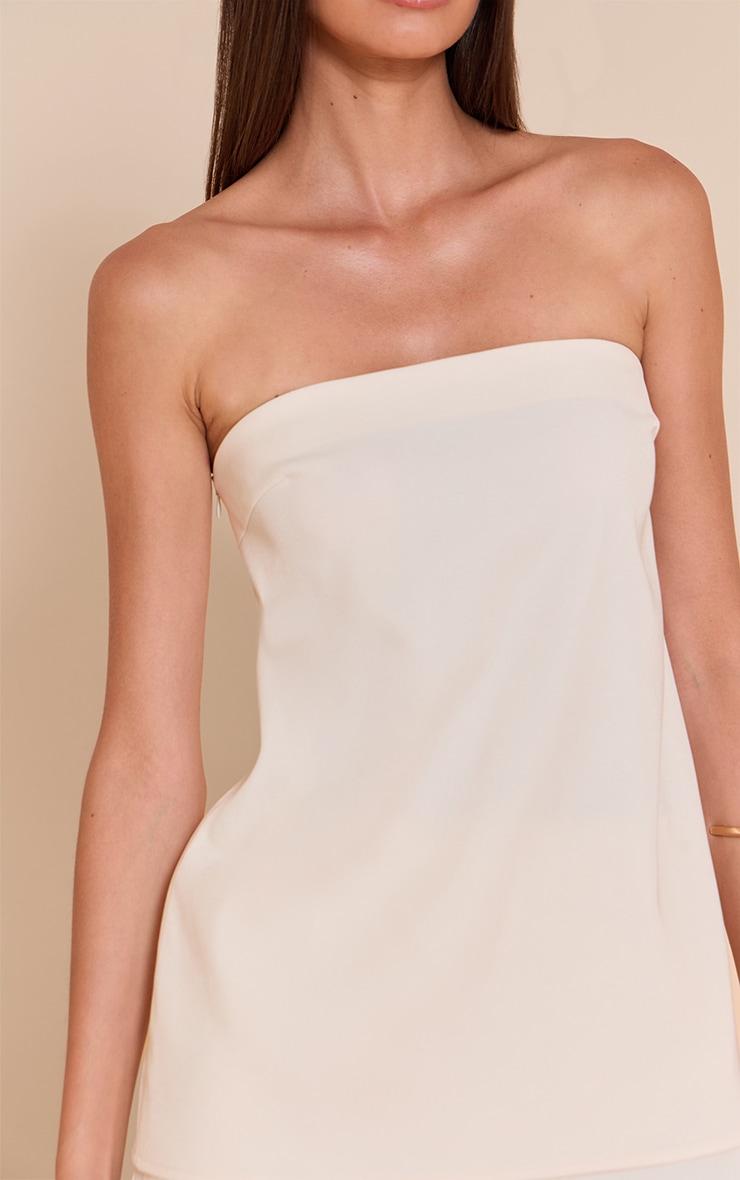 Cream Woven Bandeau Top Product Image