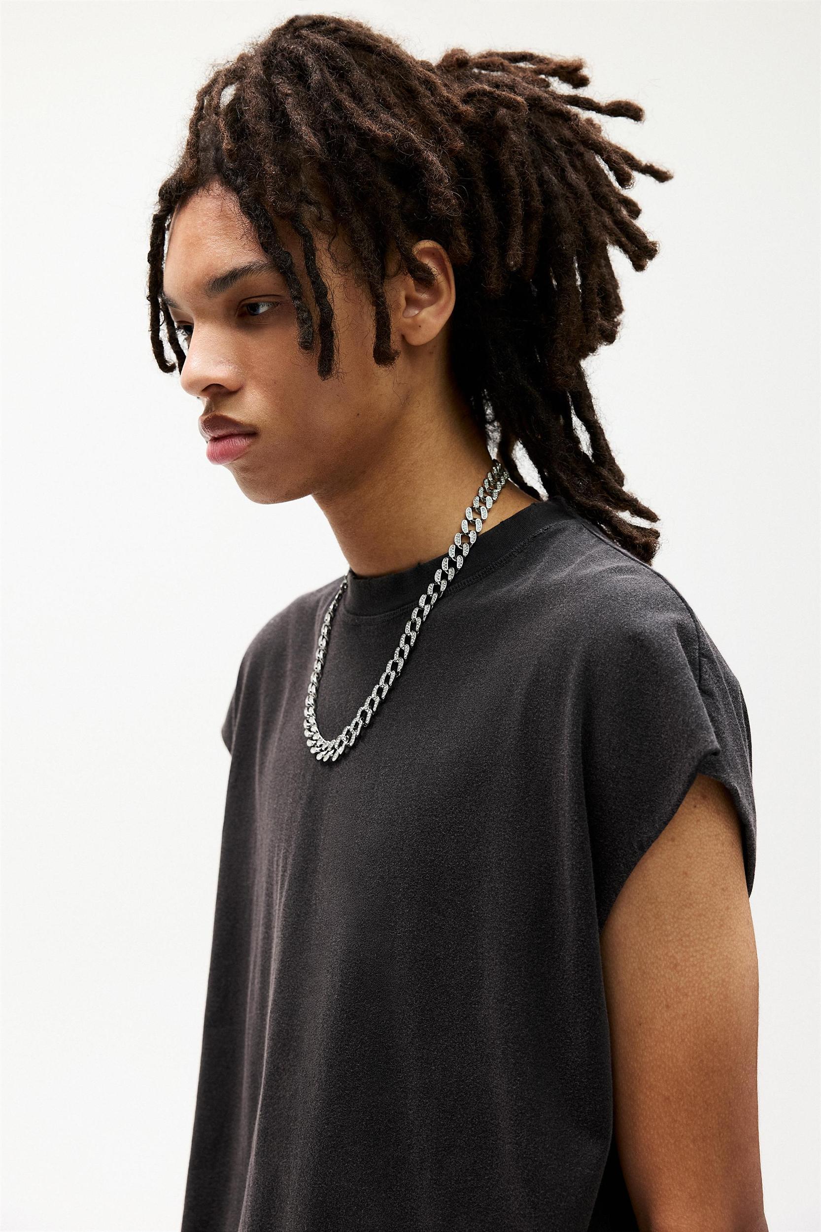 Washed sleeveless T-shirt Product Image